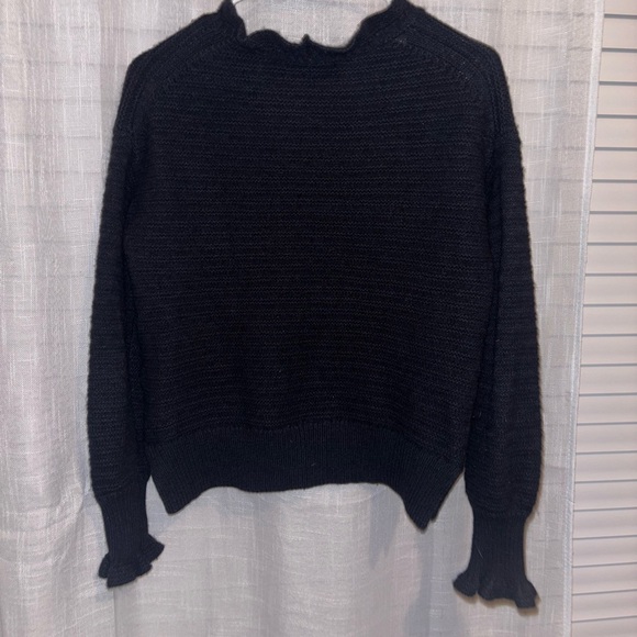 Madewell Ruffle-Neck Pullover Sweater in Cotton-Merino Yarn - Picture 3 of 5